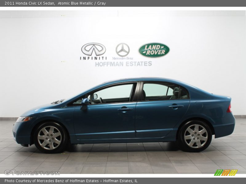 Atomic Blue Metallic / Gray 2011 Honda Civic LX Sedan