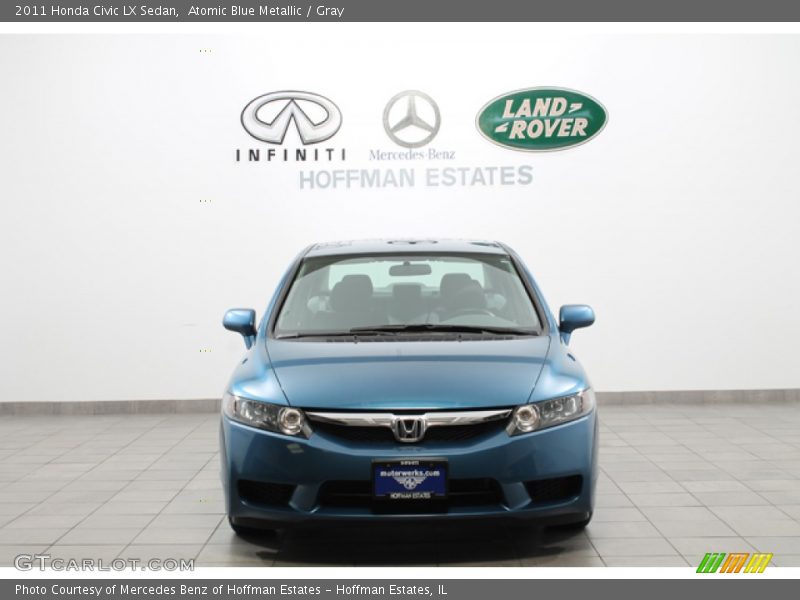 Atomic Blue Metallic / Gray 2011 Honda Civic LX Sedan