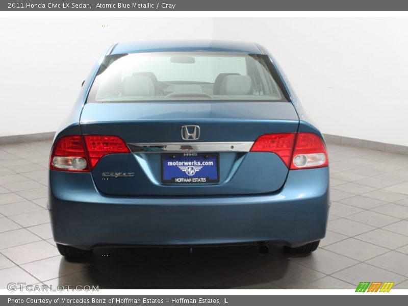 Atomic Blue Metallic / Gray 2011 Honda Civic LX Sedan