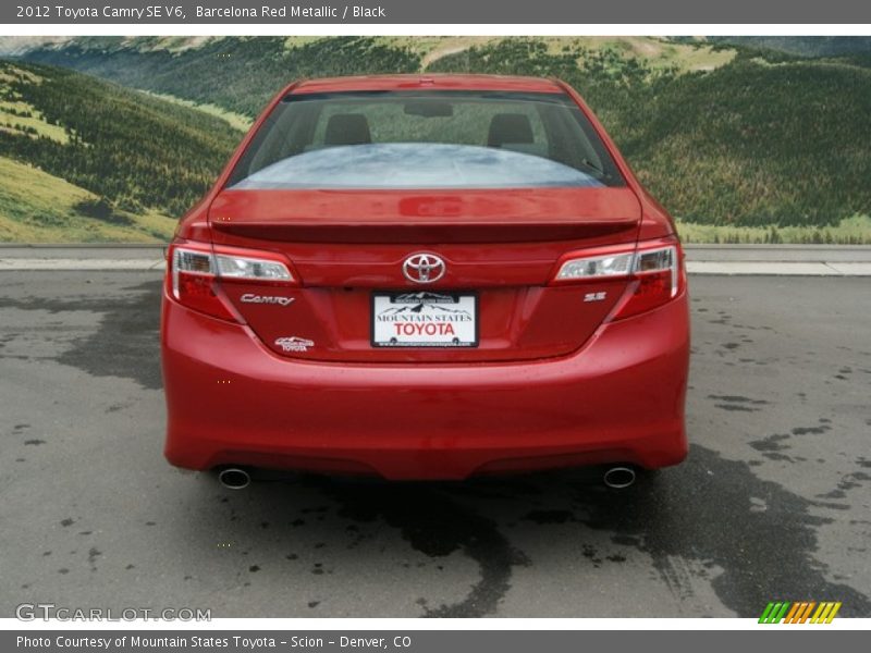 Barcelona Red Metallic / Black 2012 Toyota Camry SE V6