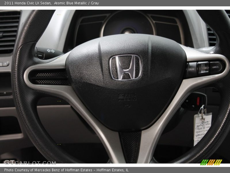 Atomic Blue Metallic / Gray 2011 Honda Civic LX Sedan