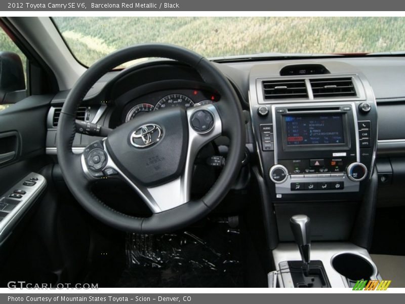 Barcelona Red Metallic / Black 2012 Toyota Camry SE V6