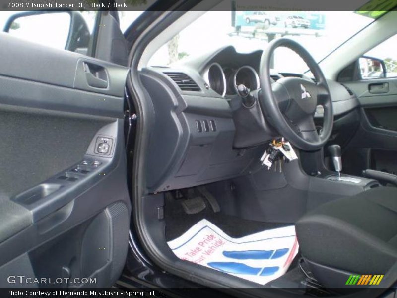 Black / Black 2008 Mitsubishi Lancer DE