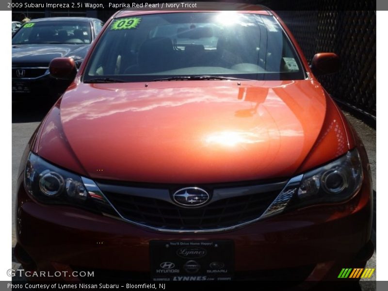 Paprika Red Pearl / Ivory Tricot 2009 Subaru Impreza 2.5i Wagon