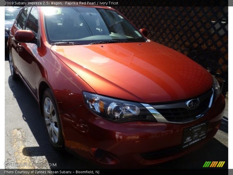 Paprika Red Pearl / Ivory Tricot 2009 Subaru Impreza 2.5i Wagon