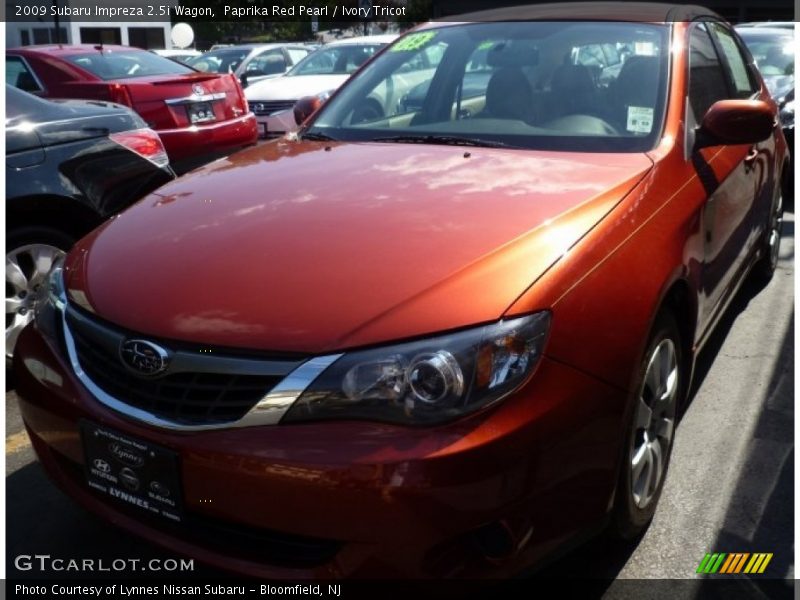 Paprika Red Pearl / Ivory Tricot 2009 Subaru Impreza 2.5i Wagon