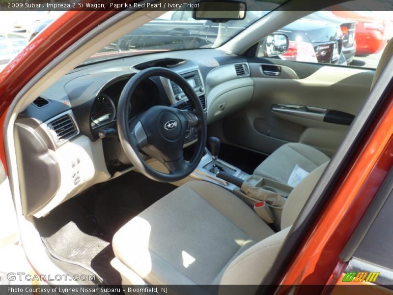 Paprika Red Pearl / Ivory Tricot 2009 Subaru Impreza 2.5i Wagon