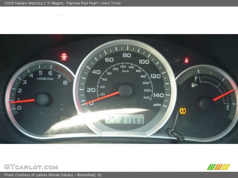 Paprika Red Pearl / Ivory Tricot 2009 Subaru Impreza 2.5i Wagon