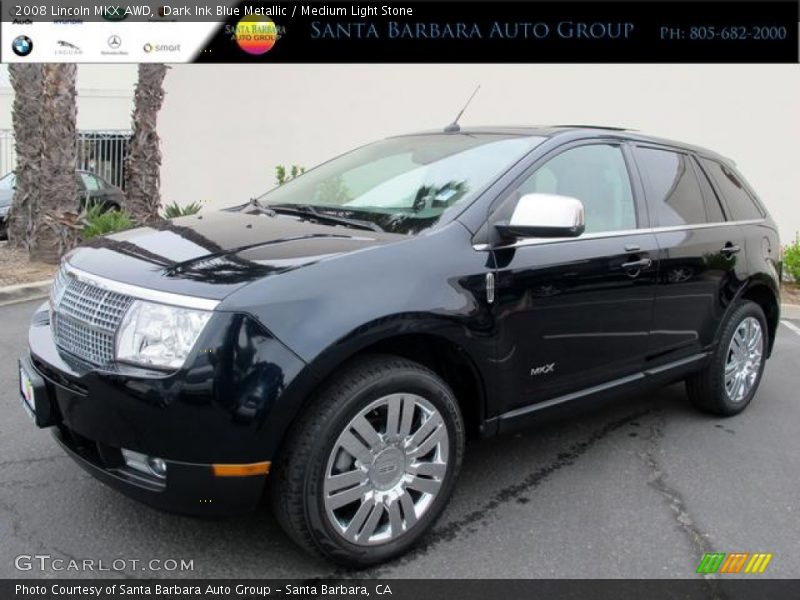 Dark Ink Blue Metallic / Medium Light Stone 2008 Lincoln MKX AWD