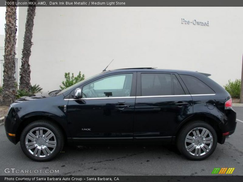 Dark Ink Blue Metallic / Medium Light Stone 2008 Lincoln MKX AWD