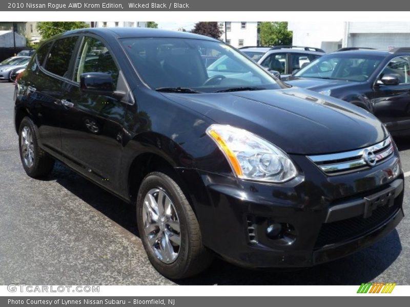 Wicked Black / Black 2010 Nissan Rogue AWD Krom Edition