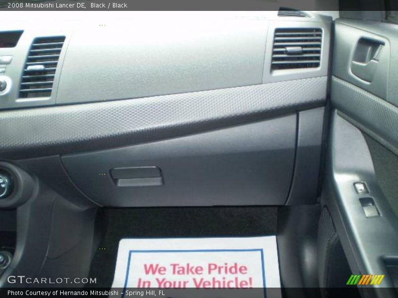 Black / Black 2008 Mitsubishi Lancer DE