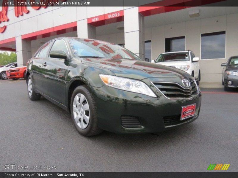 Spruce Green Mica / Ash 2011 Toyota Camry LE