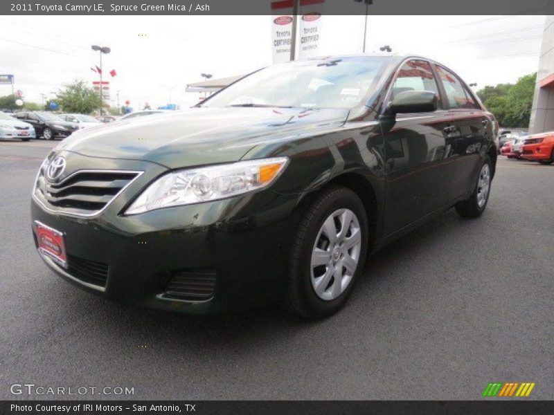 Spruce Green Mica / Ash 2011 Toyota Camry LE