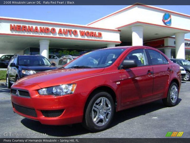 Rally Red Pearl / Black 2008 Mitsubishi Lancer DE