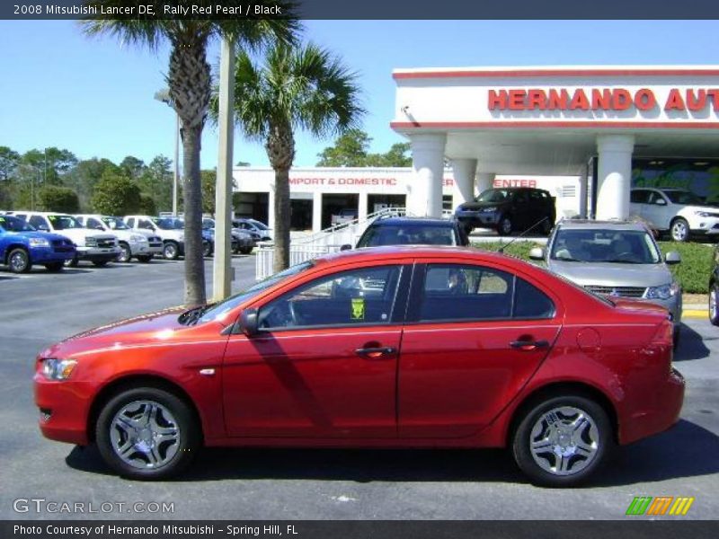 Rally Red Pearl / Black 2008 Mitsubishi Lancer DE