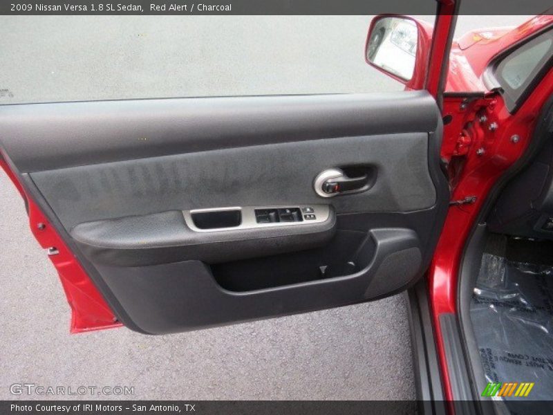 Red Alert / Charcoal 2009 Nissan Versa 1.8 SL Sedan