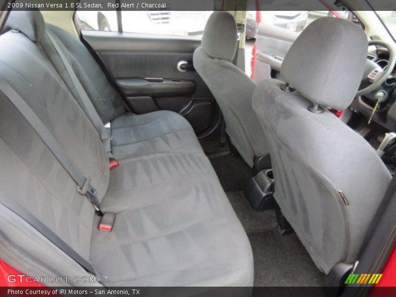 Red Alert / Charcoal 2009 Nissan Versa 1.8 SL Sedan