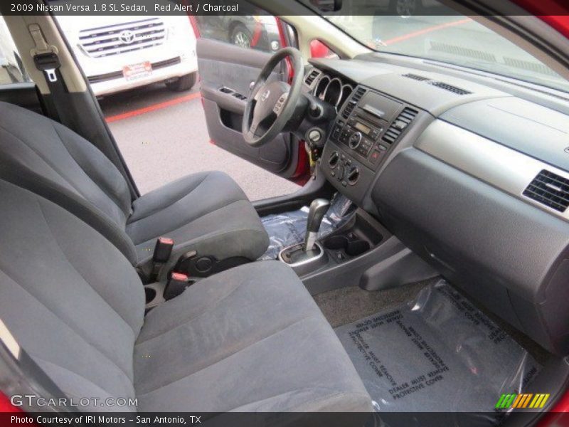 Red Alert / Charcoal 2009 Nissan Versa 1.8 SL Sedan