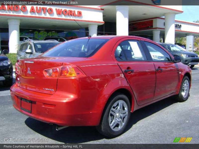 Rally Red Pearl / Black 2008 Mitsubishi Lancer DE