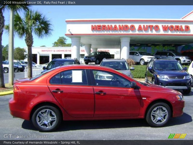 Rally Red Pearl / Black 2008 Mitsubishi Lancer DE