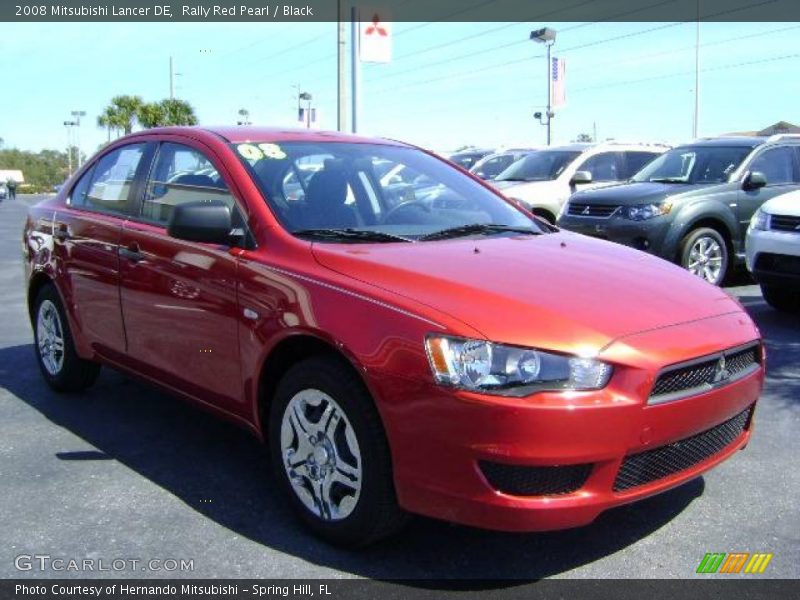 Rally Red Pearl / Black 2008 Mitsubishi Lancer DE