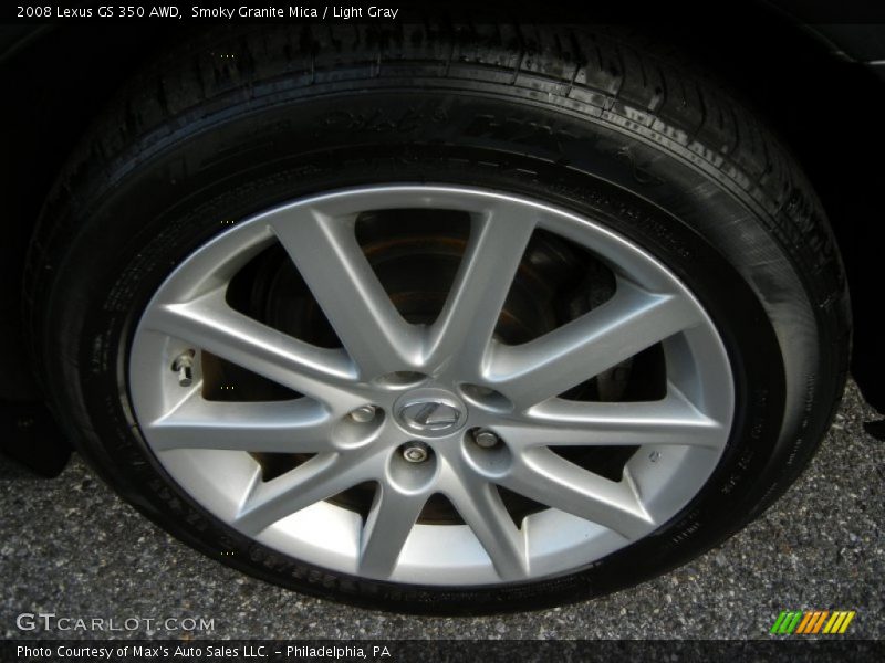 Smoky Granite Mica / Light Gray 2008 Lexus GS 350 AWD