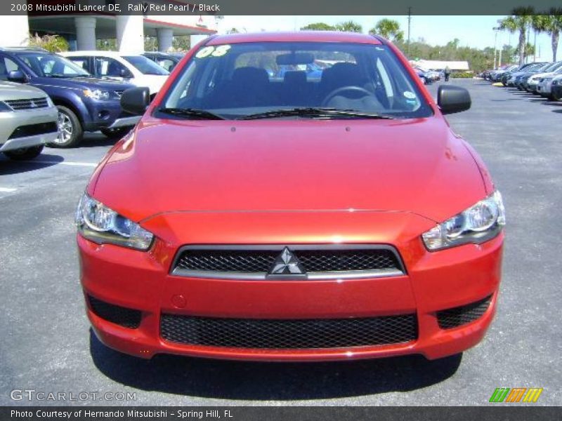 Rally Red Pearl / Black 2008 Mitsubishi Lancer DE