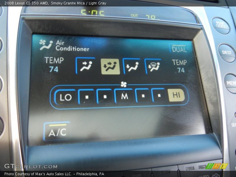 Smoky Granite Mica / Light Gray 2008 Lexus GS 350 AWD