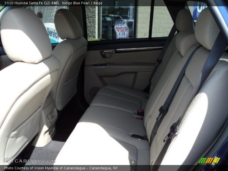 Indigo Blue Pearl / Beige 2010 Hyundai Santa Fe GLS 4WD