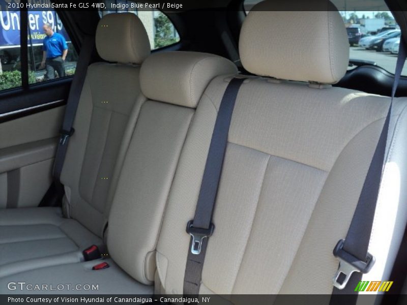 Indigo Blue Pearl / Beige 2010 Hyundai Santa Fe GLS 4WD