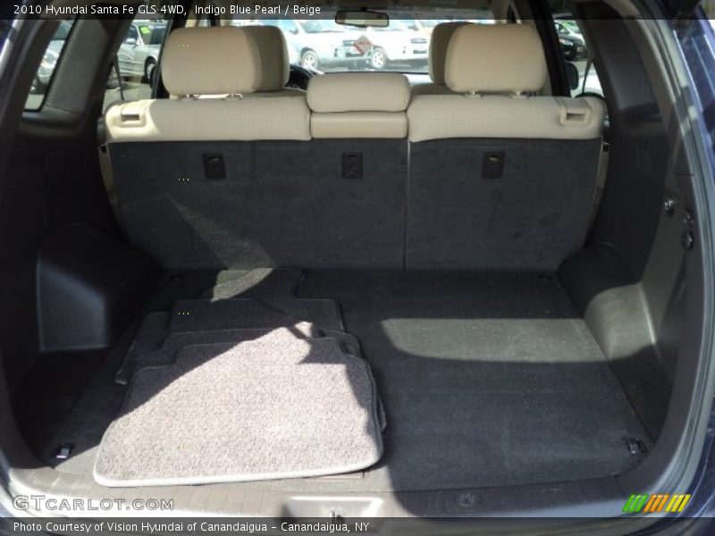Indigo Blue Pearl / Beige 2010 Hyundai Santa Fe GLS 4WD