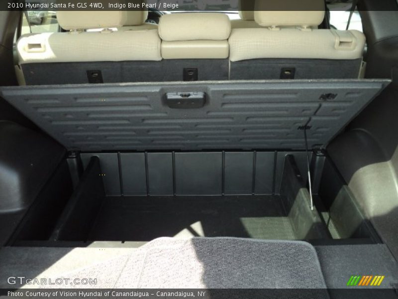 Indigo Blue Pearl / Beige 2010 Hyundai Santa Fe GLS 4WD