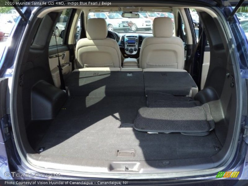 Indigo Blue Pearl / Beige 2010 Hyundai Santa Fe GLS 4WD