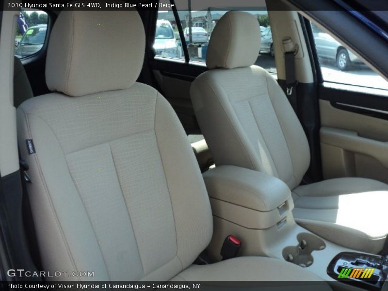 Indigo Blue Pearl / Beige 2010 Hyundai Santa Fe GLS 4WD