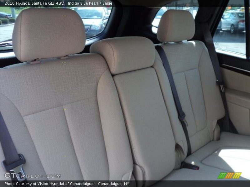Indigo Blue Pearl / Beige 2010 Hyundai Santa Fe GLS 4WD