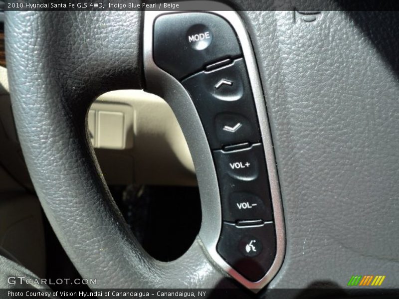 Indigo Blue Pearl / Beige 2010 Hyundai Santa Fe GLS 4WD
