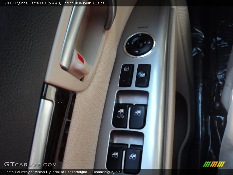 Indigo Blue Pearl / Beige 2010 Hyundai Santa Fe GLS 4WD