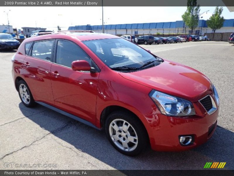 Red Hot Metallic / Ebony 2009 Pontiac Vibe 2.4 AWD