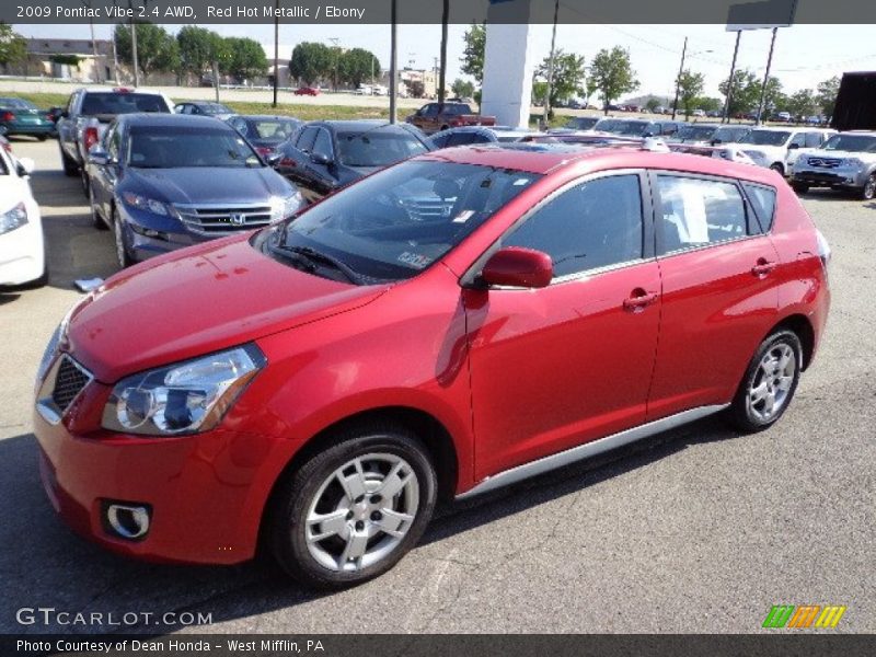 Red Hot Metallic / Ebony 2009 Pontiac Vibe 2.4 AWD