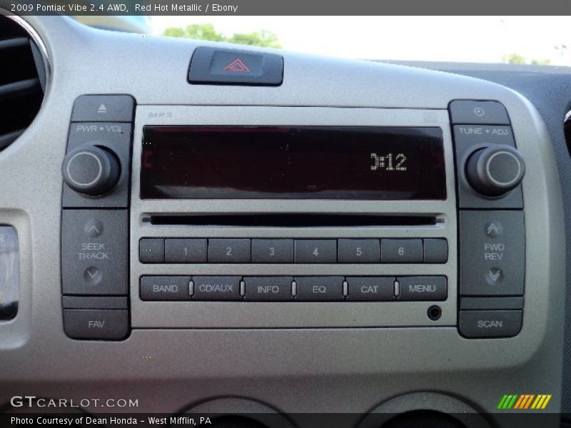 Red Hot Metallic / Ebony 2009 Pontiac Vibe 2.4 AWD