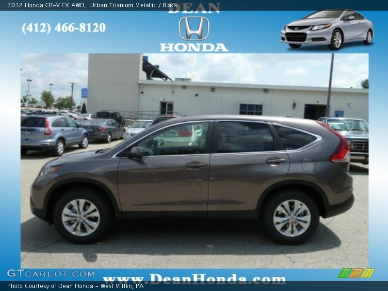 Urban Titanium Metallic / Black 2012 Honda CR-V EX 4WD