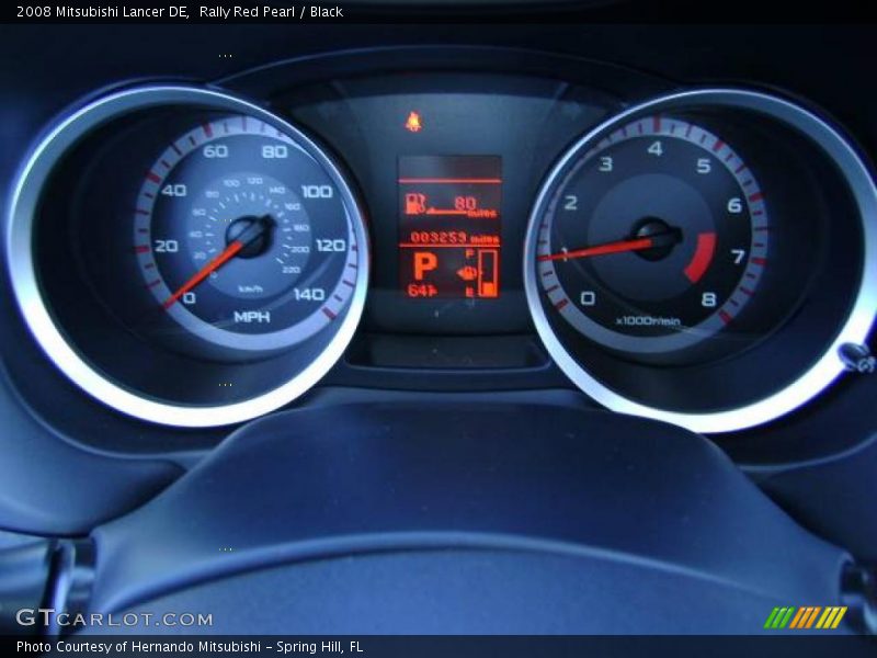 Rally Red Pearl / Black 2008 Mitsubishi Lancer DE