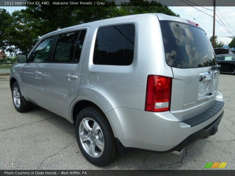 Alabaster Silver Metallic / Gray 2012 Honda Pilot EX 4WD