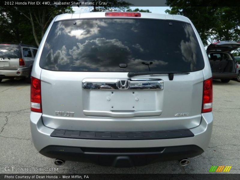 Alabaster Silver Metallic / Gray 2012 Honda Pilot EX 4WD