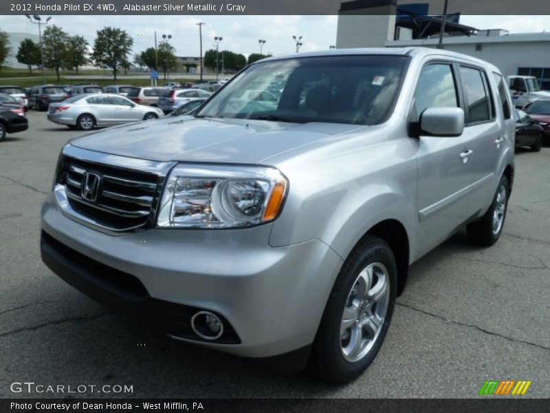 Alabaster Silver Metallic / Gray 2012 Honda Pilot EX 4WD