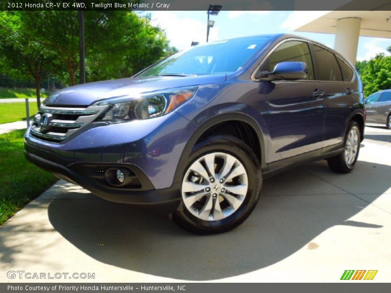Twilight Blue Metallic / Gray 2012 Honda CR-V EX 4WD