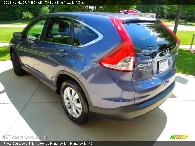 Twilight Blue Metallic / Gray 2012 Honda CR-V EX 4WD