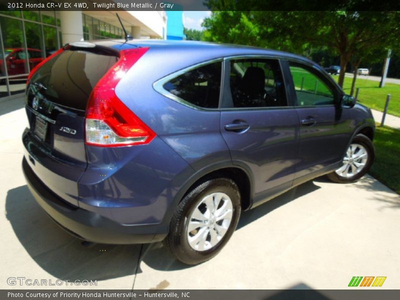 Twilight Blue Metallic / Gray 2012 Honda CR-V EX 4WD