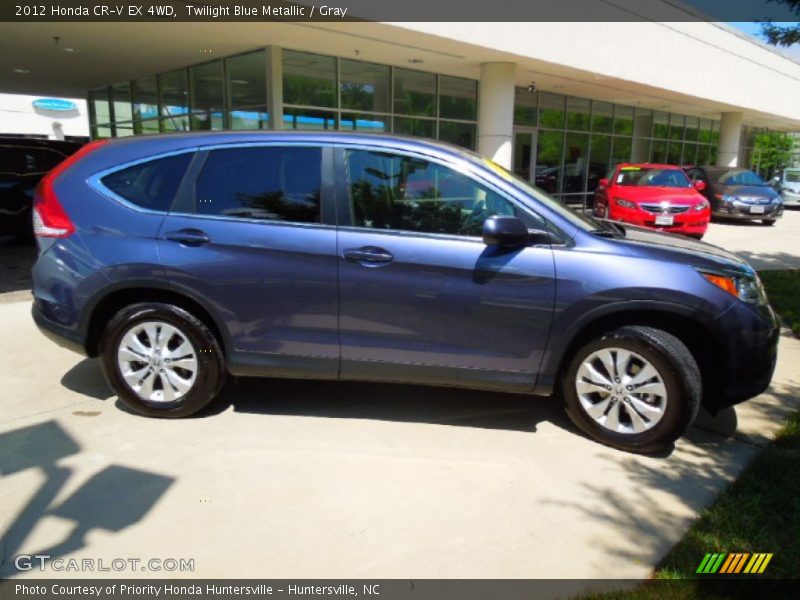 Twilight Blue Metallic / Gray 2012 Honda CR-V EX 4WD